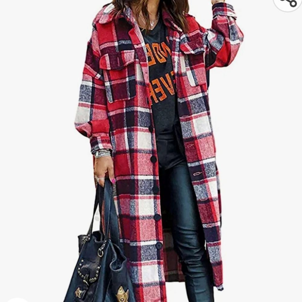 FLANNEL light JACKET. So warm and cozy.